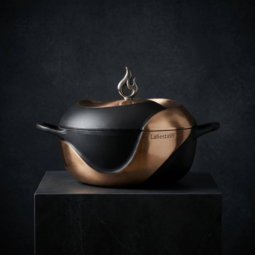 Lafiesta99™ | The "Aethel" Saturated Geometric Sculptural Pan